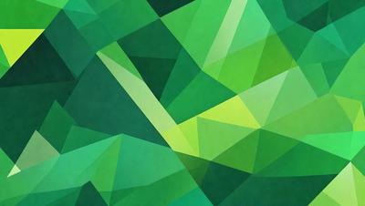 The primary subject of the image is a green geometric pattern, which is the main focus of the image. The setting is a green background, and the visual style is a digital art or illustration. The dominant colors are green, and the overall atmosphere is vibrant and lively.