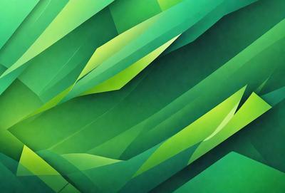 The primary subject of the image is a green, leafy plant. The setting is a green background, which creates a lush and vibrant atmosphere. The visual style is a digital art or illustration, showcasing the intricate details of the plant. The colors and mood are predominantly green, conveying a sense of freshness and growth.