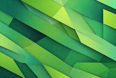 The primary subject of the image is a green geometric pattern, which is the main focus of the image. The setting is a green background, and the visual style is a digital art or illustration. The dominant colors in the image are green, and the overall atmosphere is vibrant and lively.