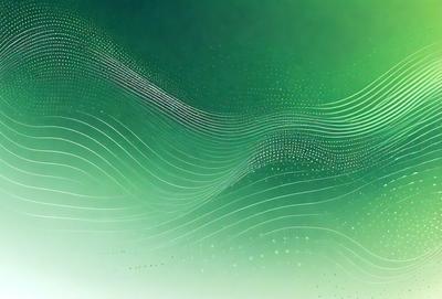 The primary subject of the image is a green and white wave pattern. The setting is a green background, which creates a vibrant and lively atmosphere. The visual style is a combination of digital art and illustration, giving the image a unique and artistic appearance. The dominant colors are green and white, which contribute to the overall mood of the image.