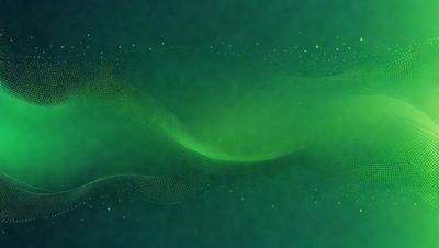 The primary subject of the image is a green, swirling, and flowing pattern. The setting is a dark background, which contrasts with the vibrant green color of the pattern. The visual style appears to be a digital art or illustration, as the pattern is intricate and detailed. The colors and mood of the image are predominantly green, creating a sense of calmness and tranquility.