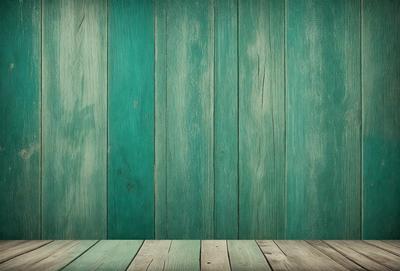 The primary subject of the image is a green wooden wall. The setting is a room with a green wooden floor. The visual style is a photo of a green wooden wall. The dominant colors are green and the overall atmosphere is natural and earthy.