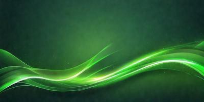 The primary subject of the image is a green light, which appears to be a neon light or a green screen. The setting is a dark background, which contrasts with the bright green light. The visual style is digital art, as the light is depicted as a digital effect or a graphic design element. The colors and mood of the image are predominantly green, creating a calm and soothing atmosphere.