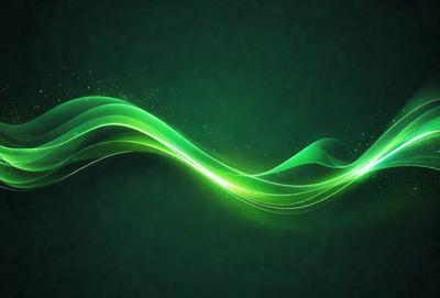 The primary subject of the image is a green wave or a green swirl, which is the main object, scene, or focus of the image. The setting or background is a dark green surface, which provides a contrasting backdrop for the green wave. The visual style of the image is digital art, as it appears to be a digital illustration or a digital pattern. The colors and mood of the image are predominantly green, creating a sense of calmness and tranquility.