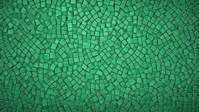 The primary subject of the image is a close-up of a green tile wall. The setting is a room with a green tile wall, which is the main object of the image. The visual style is a close-up of the green tile wall, and the colors and mood are predominantly green, creating a calm and soothing atmosphere.