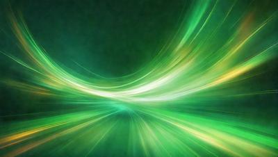 The primary subject of the image is a green, swirling, and colorful pattern. The setting is a dark background, which contrasts with the vibrant colors of the pattern. The visual style appears to be a digital art or illustration, as the colors and swirls are not typical of a photo. The dominant colors are green, with various shades and hues, creating a lively and energetic atmosphere.