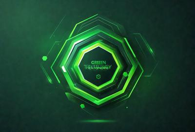 The primary subject of the image is a green and white logo, which is displayed on a green background. The visual style of the image is digital art, as it appears to be a computer-generated design. The colors and mood of the image are predominantly green, with a hint of white, creating a fresh and lively atmosphere.