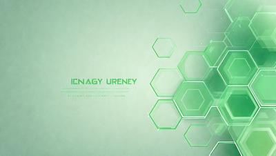 The primary subject of the image is a green and white geometric pattern. The setting is a green background, and the visual style is digital art. The dominant colors are green and white, creating a calm and soothing atmosphere.