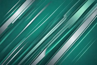The primary subject of the image is a pattern of green and silver stripes. The setting is a green background, which creates a visually appealing contrast with the stripes. The visual style is a combination of digital art and illustration, giving the image a modern and artistic appearance. The dominant colors are green and silver, creating a calm and soothing atmosphere.