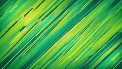 The primary subject of the image is a green and yellow striped pattern. The setting is a green background, and the visual style appears to be a digital art or illustration. The dominant colors are green and yellow, creating a lively and vibrant atmosphere.