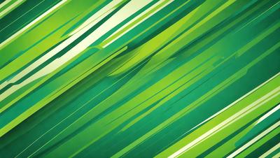 The primary subject of the image is a green and white patterned background. The setting is a wall, and the visual style is a combination of digital art and illustration. The dominant colors are green and white, creating a lively and vibrant atmosphere.