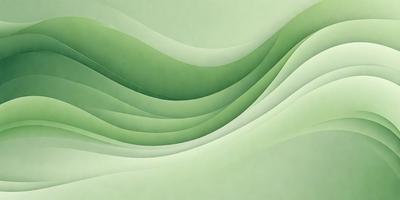 The primary subject of the image is a green, wavy, and curved surface, which appears to be a piece of art or a digital illustration. The setting is a green background, and the visual style is a combination of photo and digital art. The colors and mood of the image are predominantly green, creating a serene and natural atmosphere.