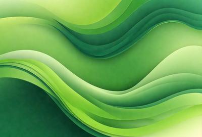 The primary subject of the image is a green, flowing, and swirling pattern. The setting is a green background, which complements the vibrant green color of the pattern. The visual style is a digital art or illustration, as the pattern appears to be a digital creation. The colors and mood of the image are predominantly green, creating a serene and calming atmosphere.