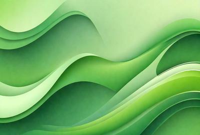 The primary subject of the image is a green, flowing, and swirling pattern. The setting is a green background, which complements the vibrant green color of the pattern. The visual style is a digital art or illustration, as the pattern appears to be a part of a larger design. The colors and mood of the image are predominantly green, creating a sense of freshness and natural beauty.