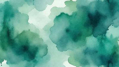 The primary subject of the image is a watercolor painting featuring a green and blue color scheme. The painting consists of multiple green and blue flowers, creating a vibrant and lively atmosphere. The setting is a watercolor painting on a wall, showcasing the artist's skill in capturing the beauty of the flowers. The visual style is a watercolor painting, which gives the image a unique and artistic appearance.