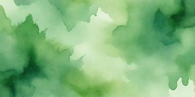 The primary subject of the image is a green leafy plant. The setting is a green background, which creates a natural and vibrant atmosphere. The visual style is a watercolor painting, giving the image a unique and artistic appearance. The colors and mood are predominantly green, which adds to the overall serene and calming ambiance of the scene.
