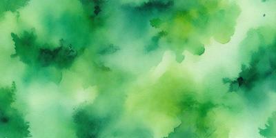 The primary subject of the image is a green plant with a watercolor-like appearance. The setting is a green background, which complements the green plant. The visual style is a watercolor painting, giving the image a vibrant and lively atmosphere. The dominant colors are green, which creates a sense of freshness and growth.