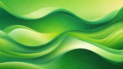 The primary subject of the image is a green wave or water ripple, which is the main focus of the image. The setting is a green background, which adds to the overall atmosphere of the image. The visual style is a digital art or illustration, as the wave is depicted in a detailed and artistic manner. The colors and mood of the image are predominantly green, creating a calm and serene atmosphere.