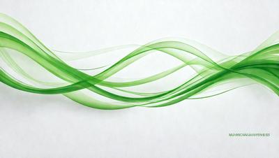 The primary subject of the image is a green wave or a green swirl, which is the main object, scene, or focus of the image. The setting or background is a white surface, which provides a clean and uncluttered backdrop for the green wave. The visual style of the image is a digital art or illustration, as it appears to be a digital creation rather than a photo. The dominant colors in the image are green, which creates a sense of calmness and tranquility.