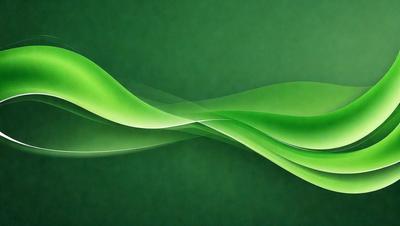 The primary subject of the image is a green, swirling, and flowing pattern. The setting is a green background, which complements the vibrant colors of the pattern. The visual style is a combination of digital art and illustration, creating a dynamic and engaging scene. The dominant colors are green, with various shades and tones, which contribute to a lively and fresh atmosphere.