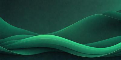 The primary subject of the image is a green wave or a green ocean wave. The setting is a dark background, which creates a contrast with the green wave. The visual style is a digital art or illustration, as the wave appears to be a digital creation. The colors and mood of the image are predominantly green, giving it a calm and serene atmosphere.