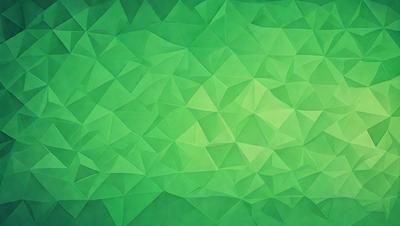 The primary subject of the image is a green wall with a pattern of triangles. The setting is a room with a green background, and the visual style appears to be a digital art or illustration. The dominant colors are green and white, creating a calm and soothing atmosphere.