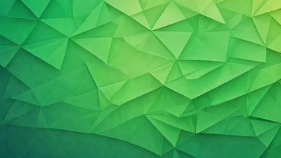 The primary subject of the image is a green geometric pattern, which is the main focus of the image. The setting is a green background, and the visual style is a digital art or illustration. The dominant colors are green and white, creating a calm and soothing atmosphere.