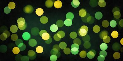 The primary subject of the image is a close-up of a green light source, possibly a light bulb or a neon sign. The setting is a dark background, which emphasizes the green light. The visual style is a close-up of a single light source, creating a simple and focused composition. The colors and mood of the image are predominantly green, giving it a calm and soothing atmosphere.
