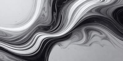 The primary subject of the image is a black and white painting of a wave. The setting is a white background, and the visual style is a painting. The dominant colors are black and white, creating a dramatic and moody atmosphere.