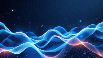 The primary subject of the image is a blue and pink wave pattern, which appears to be a digital art or illustration. The setting is a dark background, which contrasts with the vibrant colors of the wave pattern. The visual style is a combination of digital art and illustration, creating a unique and eye-catching design. The colors and mood of the image are predominantly blue and pink, giving it a lively and energetic atmosphere.