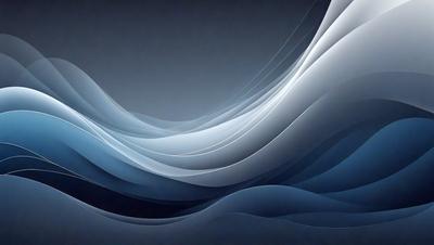 The primary subject of the image is a blue and white ocean wave. The setting is a dark blue background, which creates a contrasting effect with the wave. The visual style is a digital art or illustration, as the wave is depicted in a detailed and artistic manner. The dominant colors are blue and white, giving the image a calm and serene atmosphere.