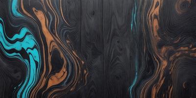 The primary subject of the image is a wooden floor with a unique and intricate pattern. The setting is a room with a wooden floor, and the visual style appears to be a photo of the floor. The colors and mood of the image are predominantly dark, with the wooden floor being the main focus.