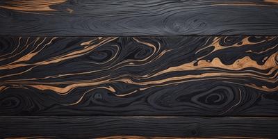 The primary subject of the image is a wooden surface with a unique and intricate pattern. The setting is a wooden floor, and the visual style appears to be a close-up of the wooden surface. The colors and mood of the image are predominantly dark, with the wooden surface being the main focus.