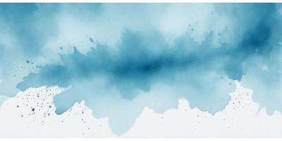 The primary subject of the image is a painting of a blue ocean with white clouds. The setting is a blue and white ocean, and the visual style is a painting. The dominant colors are blue and white, creating a serene and calming atmosphere.