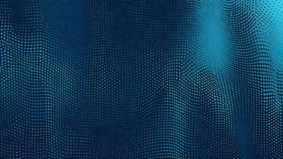 The primary subject of the image is a blue background with a pattern of white dots. The setting appears to be a digital art or illustration, as the background is not a natural or realistic environment. The visual style is a combination of a photo and a digital art, creating a unique and intriguing appearance. The dominant colors are blue and white, with the blue background and white dots creating a calming and visually appealing atmosphere.