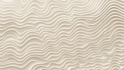 The primary subject of the image is a white wall with a pattern of waves or ripples. The setting is a room with a white background, and the visual style appears to be a photo or a digital artwork. The dominant colors are white and gray, creating a clean and minimalist atmosphere.