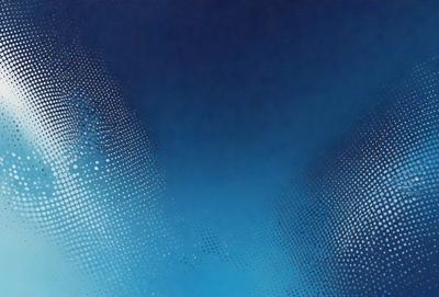 The primary subject of the image is a blue sky with a pattern of white dots. The setting is a clear blue sky, and the visual style appears to be a photo. The colors and mood of the image are predominantly blue and serene, creating a peaceful atmosphere.