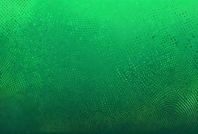 The primary subject of the image is a green background with a pattern of dots. The setting appears to be a digital art or illustration, as the dots are arranged in a visually appealing manner. The visual style is a mix of digital art and pattern, creating a unique and interesting design. The colors and mood of the image are predominantly green, giving it a calm and soothing atmosphere.