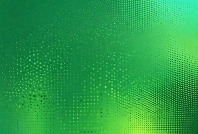 The primary subject of the image is a green background with a pattern of green dots. The setting appears to be a digital art or illustration, as the background is a solid green color with a pattern of green dots. The visual style gives the impression of a modern and vibrant design. The colors and mood of the image are predominantly green, creating a calm and soothing atmosphere.