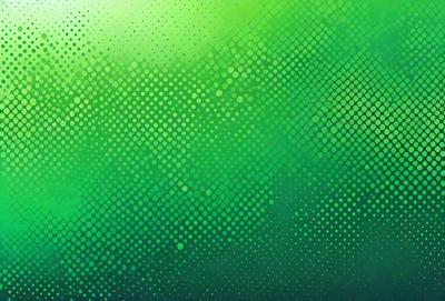 The primary subject of the image is a green background with a pattern of dots. The setting is a green background, and the visual style appears to be a digital art or illustration. The colors and mood of the image are predominantly green, creating a calm and soothing atmosphere.
