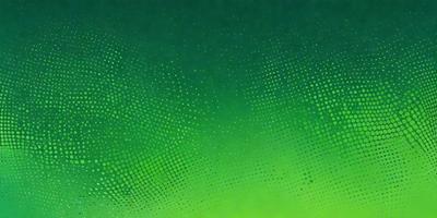 The primary subject of the image is a green background with a pattern of green dots. The setting is a close-up of the green background, which creates a visually appealing and vibrant scene. The visual style of the image is a combination of a photo and a digital art, as it captures the intricate pattern of the green dots. The colors and mood of the image are predominantly green, creating a calm and soothing atmosphere.