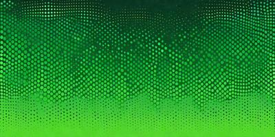 The primary subject of the image is a green background with a pattern of green dots. The setting appears to be a digital art or illustration, as the dots are arranged in a visually appealing manner. The visual style is a mix of digital art and pattern, creating a unique and eye-catching design. The colors and mood of the image are predominantly green, giving it a fresh and lively atmosphere.