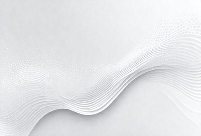 The primary subject of the image is a white paper with a wave-like pattern on it. The paper is displayed on a white wall, creating a clean and minimalist visual style. The wave pattern adds a sense of movement and dynamism to the scene, while the white color palette gives it a calm and serene atmosphere.