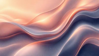 The primary subject of the image is a large, colorful wave. The wave is depicted in a digital art style, with a mix of orange, blue, and white colors. The setting is a beach, with the wave crashing onto the sand. The visual style gives the impression of a dynamic and vibrant scene, capturing the energy of the ocean.