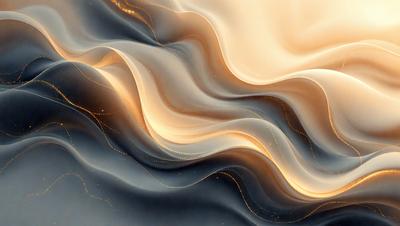 The primary subject of the image is a wave, which is the main object, scene, or focus of the image. The wave is depicted in a digital art style, with a patterned background and a color scheme that includes yellow, orange, and white. The setting is a water surface, and the visual style is a combination of digital art and illustration. The overall atmosphere of the image is dynamic and vibrant, with the wave's movement and the bright colors creating a lively and engaging scene.