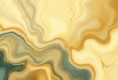 The primary subject of the image is a close-up of a marble surface with a gold and blue color scheme. The setting is a natural environment, possibly a rock formation or a stone wall. The visual style is a combination of a photo and a digital art, creating a unique and intricate pattern. The colors and mood of the image are warm and inviting, with the gold and blue tones evoking a sense of luxury and sophistication.