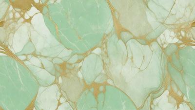 The primary subject of the image is a marble wall with a green and gold color scheme. The setting is a room with a green and gold marble wall, which serves as the background. The visual style is a close-up of the marble wall, showcasing its intricate patterns and textures. The colors and mood of the image are warm and inviting, with the green and gold hues creating a sense of luxury and sophistication.
