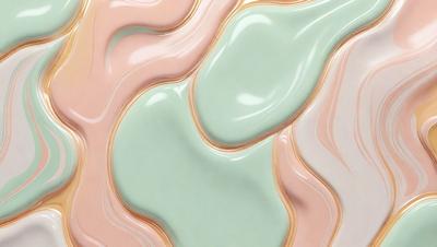 The primary subject of the image is a close-up of a green and pink colored paint. The setting is a wall, and the visual style appears to be a digital art or illustration. The dominant colors are green and pink, creating a vibrant and lively atmosphere.