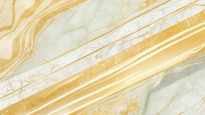 The primary subject of the image is a marble wall with a gold stripe. The setting is a room with a white background. The visual style is a photo of the marble wall with a gold stripe. The dominant colors are gold and white, creating a luxurious and elegant atmosphere.