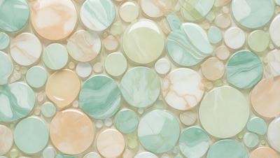 The primary subject of the image is a pattern of circles, which are arranged in a visually appealing manner. The circles are of various sizes and colors, creating a diverse and vibrant design. The setting is a white surface, which serves as a clean and neutral backdrop for the circles. The visual style of the image is a combination of digital art and illustration, as the circles are arranged in a deliberate and artistic manner. The colors and mood of the image are lively and energetic, with the different